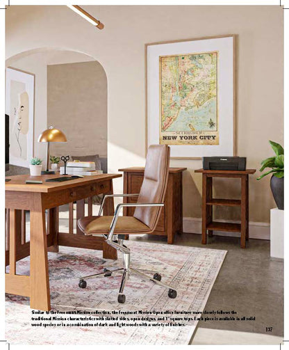 Freemont Mission Open 22"Printer Stand With Drawer