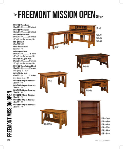 Freemont Mission Open 22"Printer Stand With Drawer