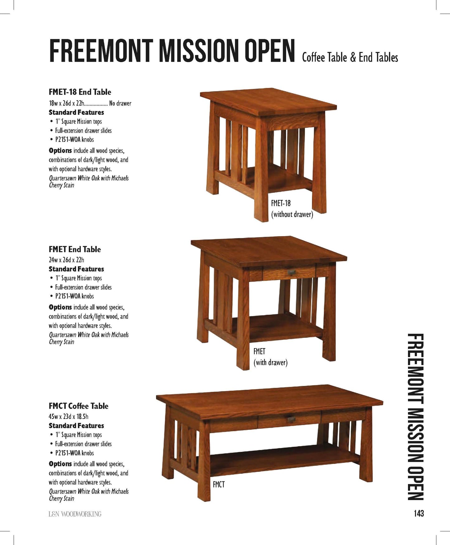 Freemont Mission Open 18" End Table
