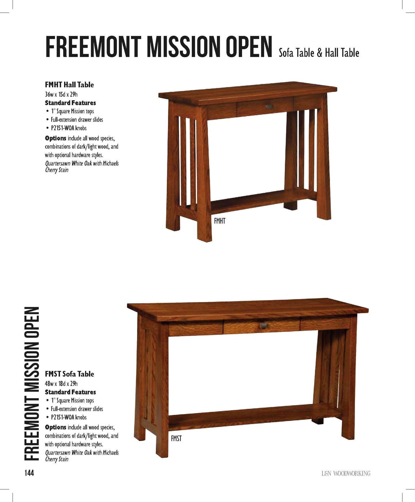 Freemont Mission Open 48" Sofa table