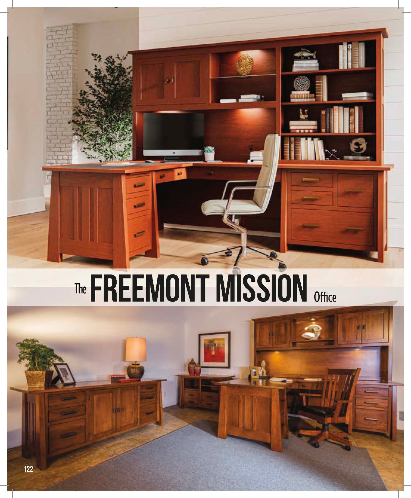 Freemont Mission 72" Corner Desk & Hutch