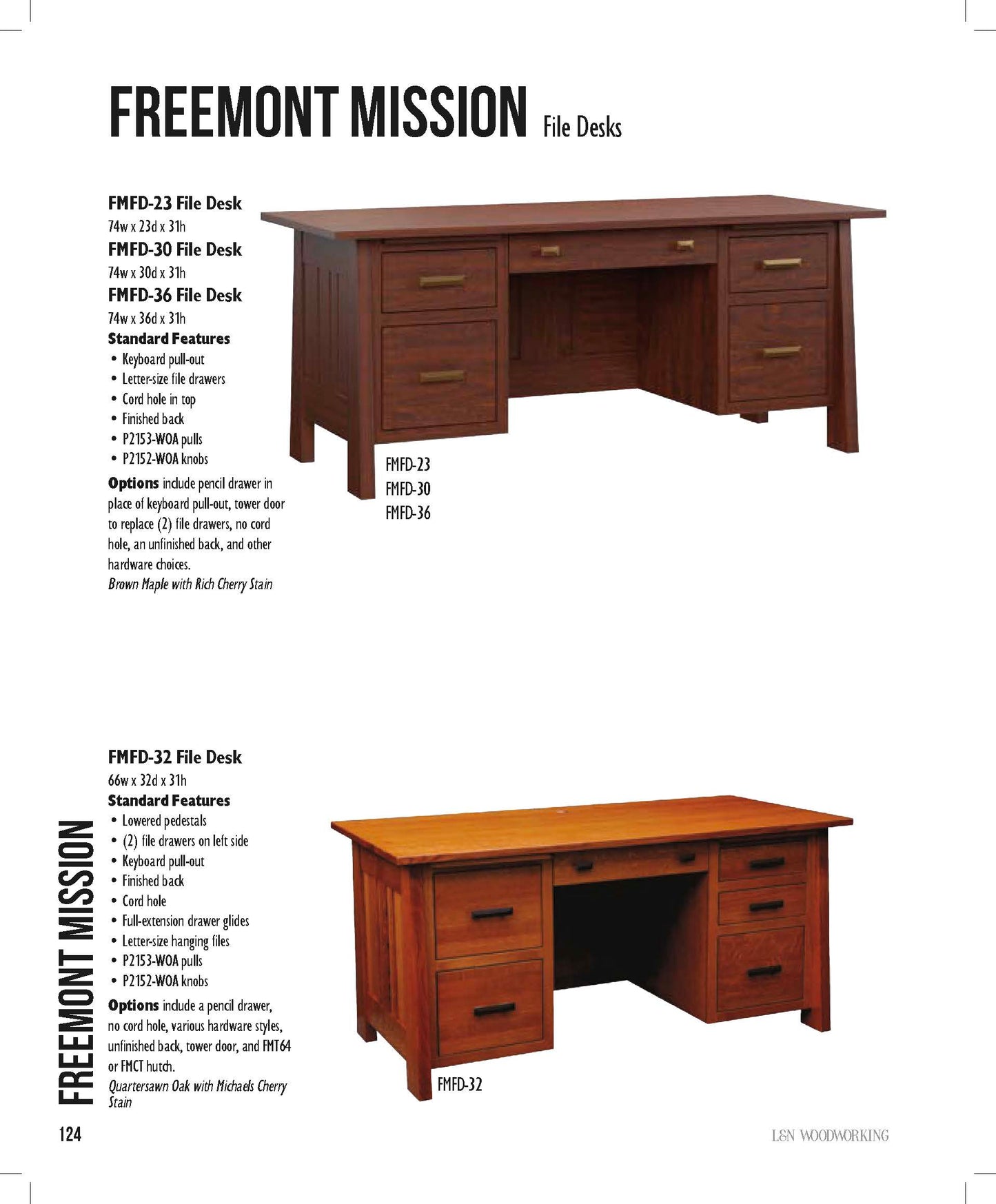 Freemont Mission 74" File Desk