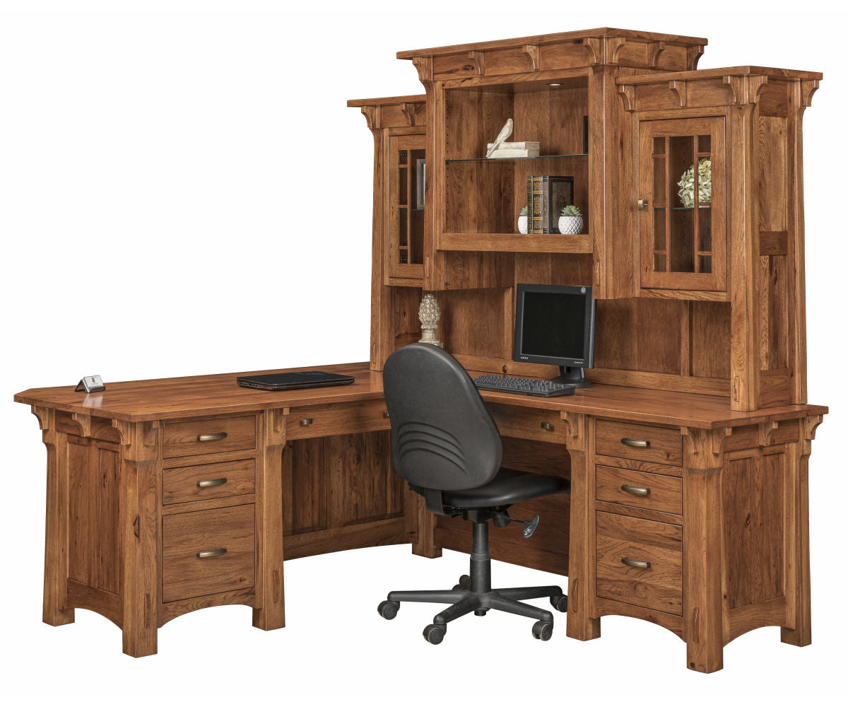 Manitoba Corner Desk & Hutch