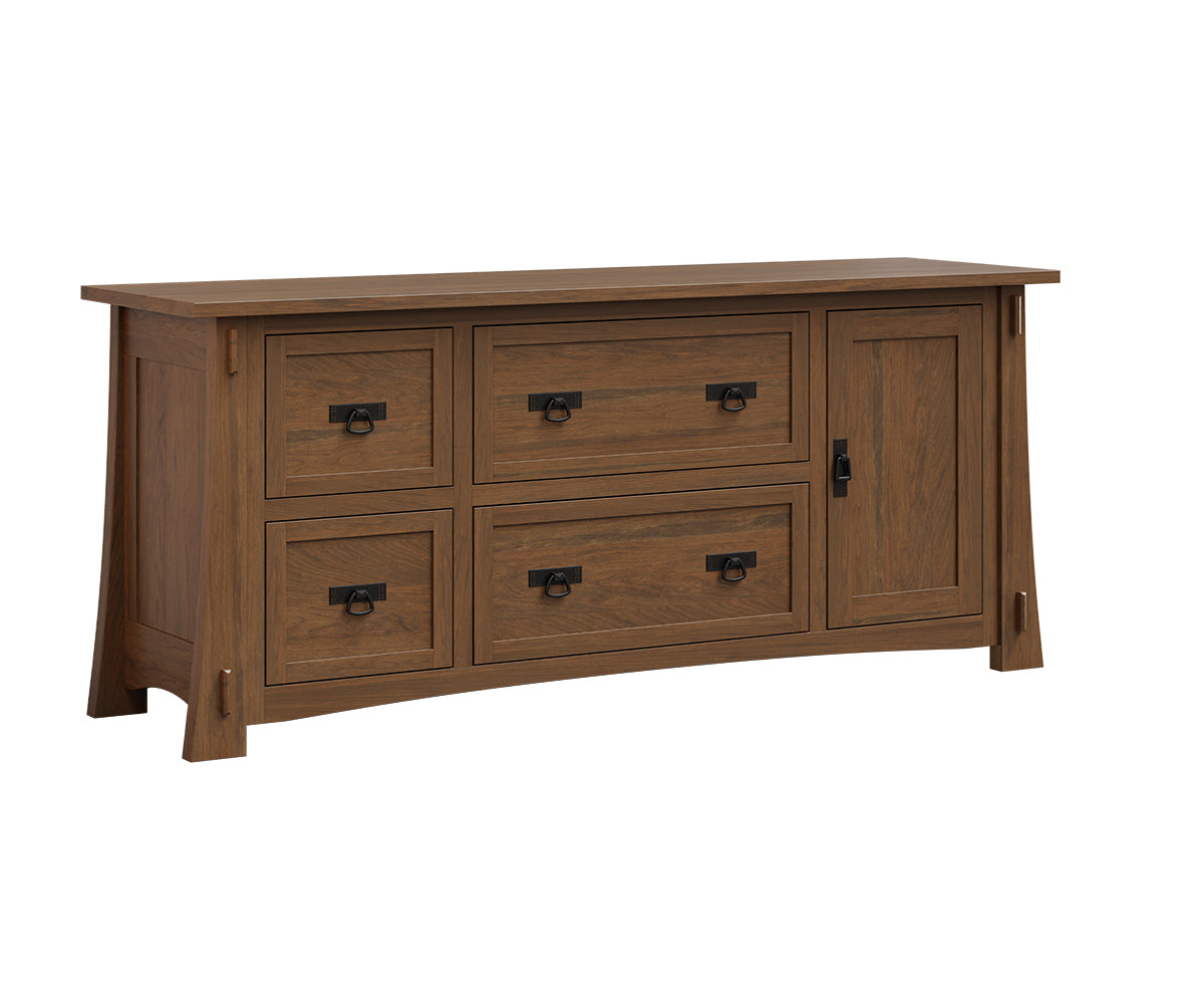 Modesto 4 Drawer 1 Door 74" Credenza