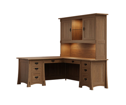 Modesto Corner Desk & Hutch