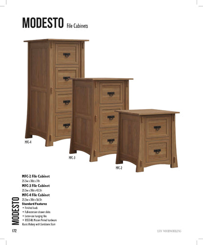 Modesto 3 Drawer File Cabinet