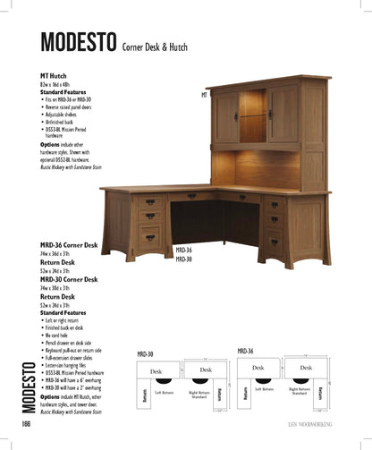 Modesto Corner Desk & Hutch