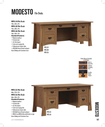 Modesto 74" File Desk