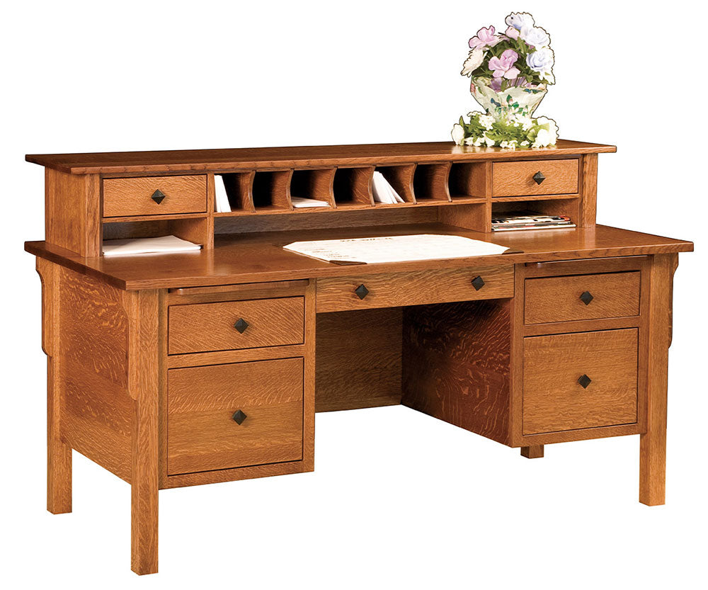 Centennial Flat Top Desk With Hutch