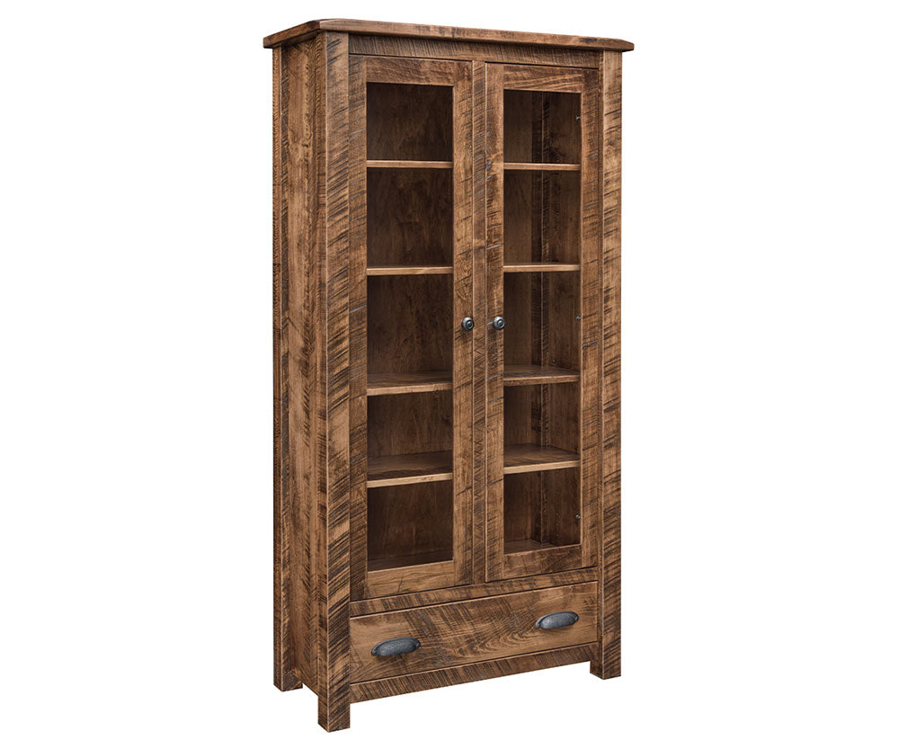 El Paso Bookcase With Full Length Glass Doors