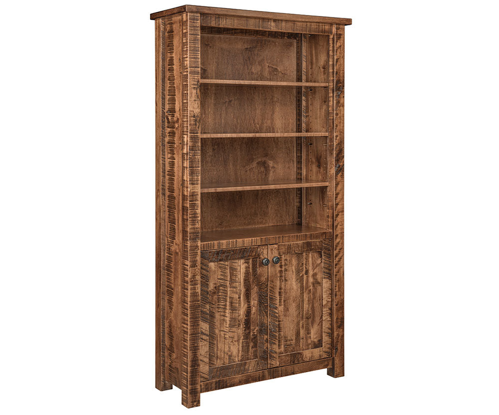 El Paso Bookcase with 4 Adjustable Shelves and 2 Doors