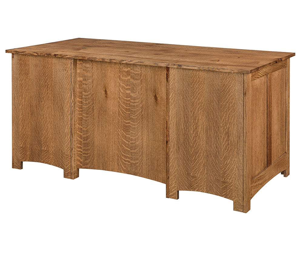 Oakridge Double Pedestal Desk With Hutch