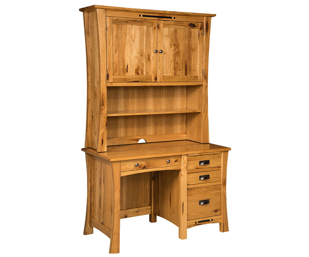 Arts & Crafts Pedestal Desk With Hutch