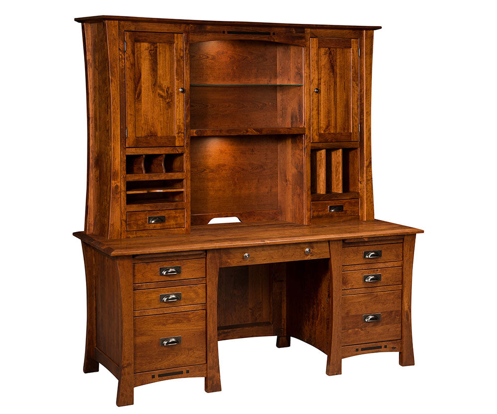 Arts & Crafts Wall Desk With Hutch