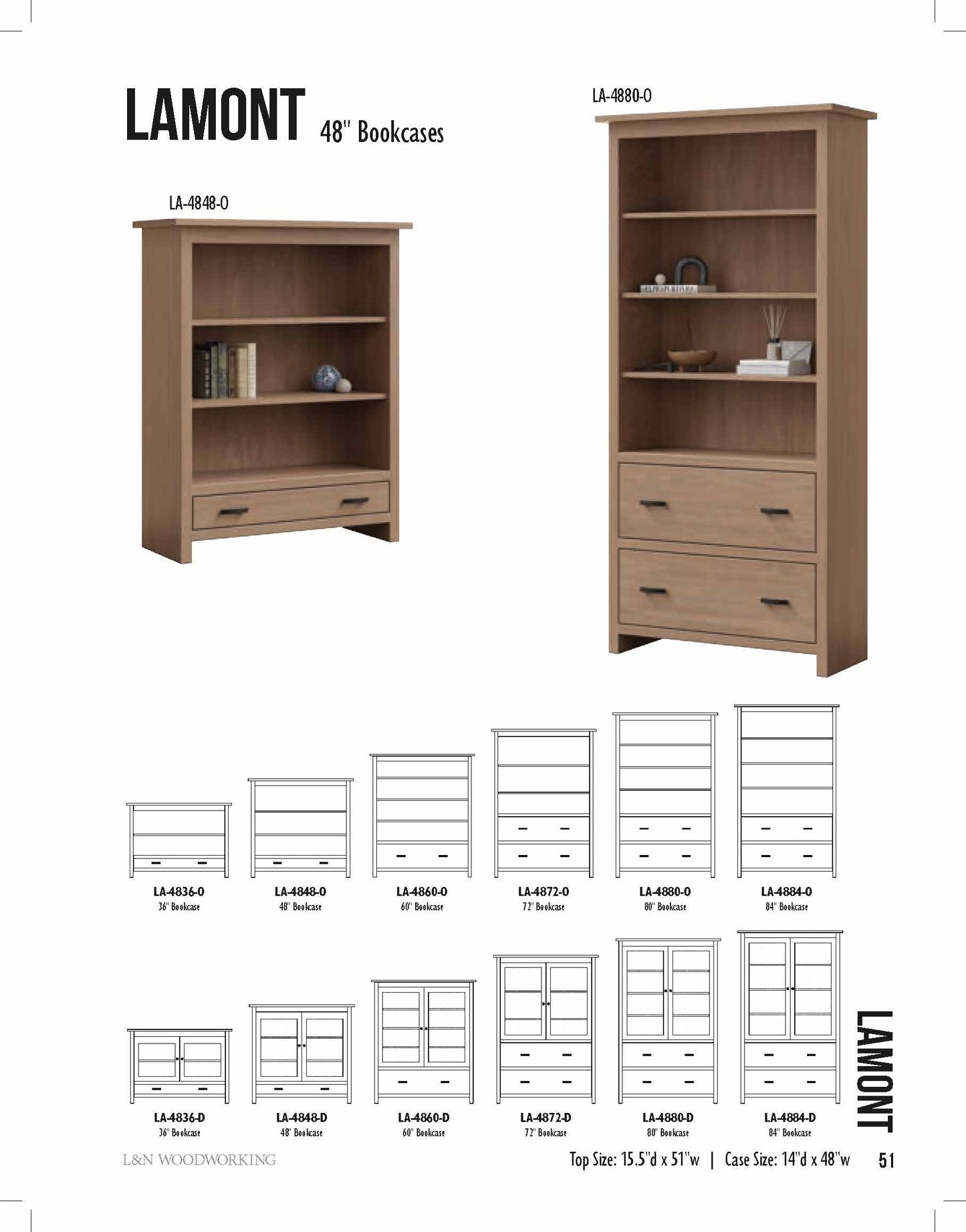 Lamont 36" Bookcase With Glass Doors and Drawer(s)