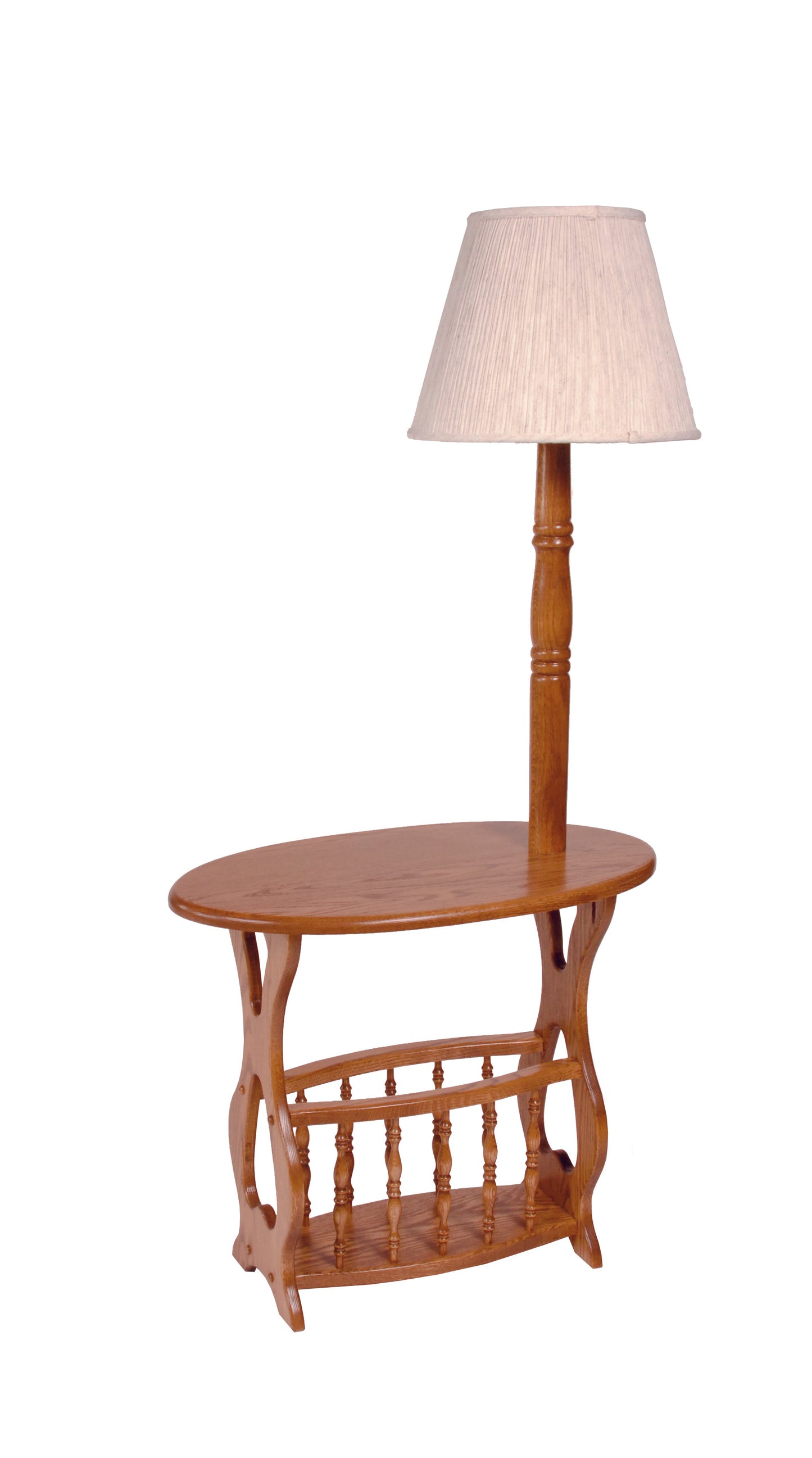 Traditional Magazine Lamp Table with Shade
