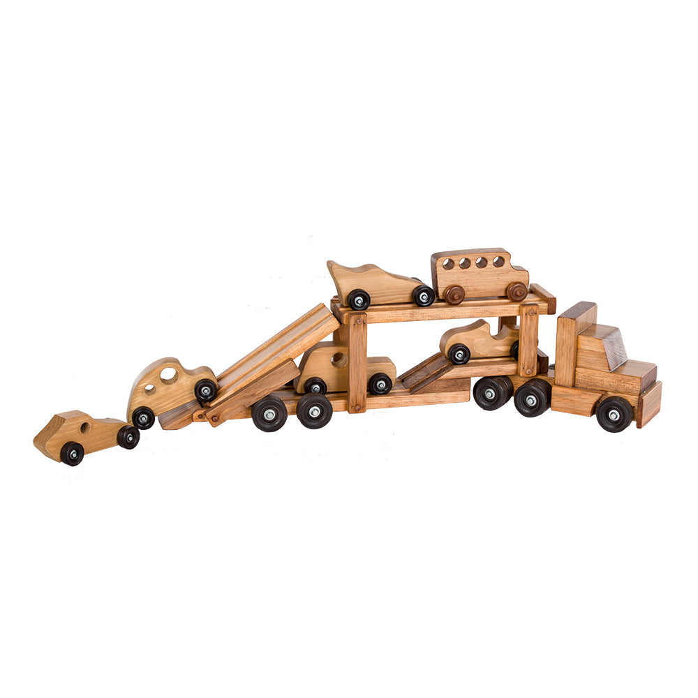 Truck with Car Carrier with 6 Cars