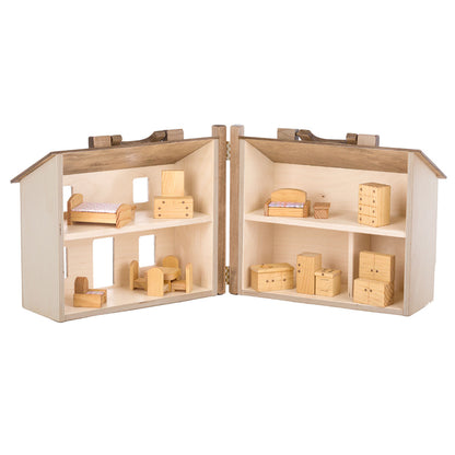 Folding Dollhouse with Furniture
