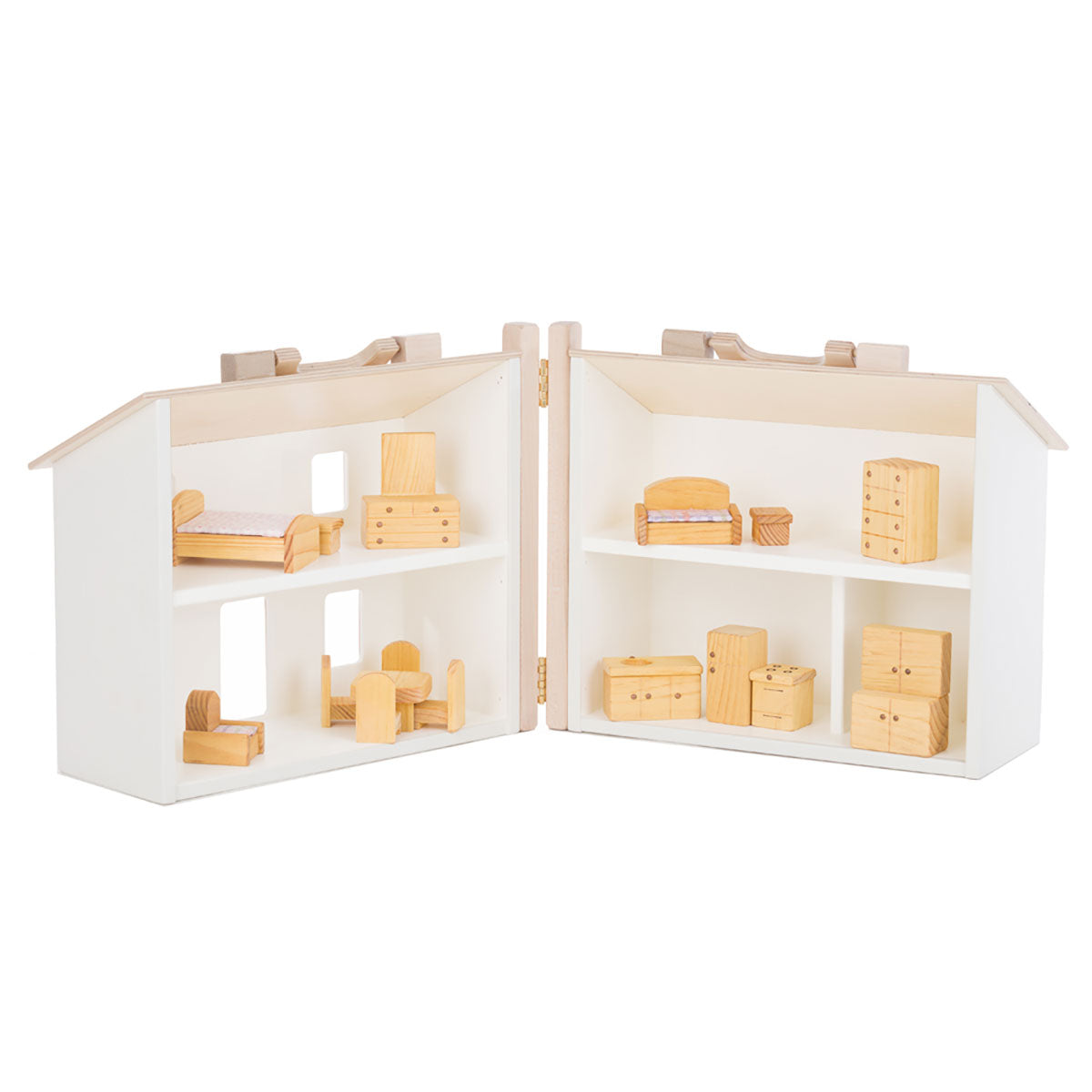 Folding Dollhouse with Furniture