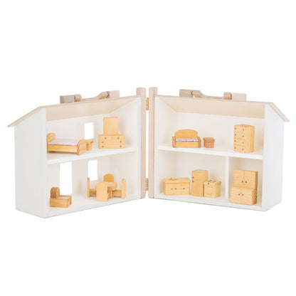 Folding Dollhouse with Furniture