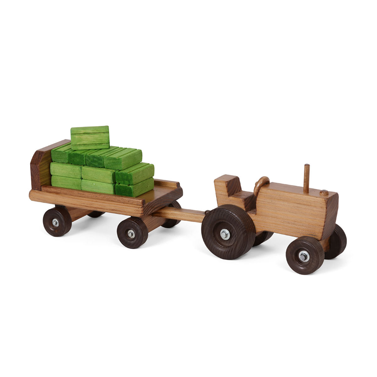 Tractor with Wagon and Hay Bales
