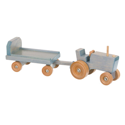 Tractor with Wagon and Hay Bales