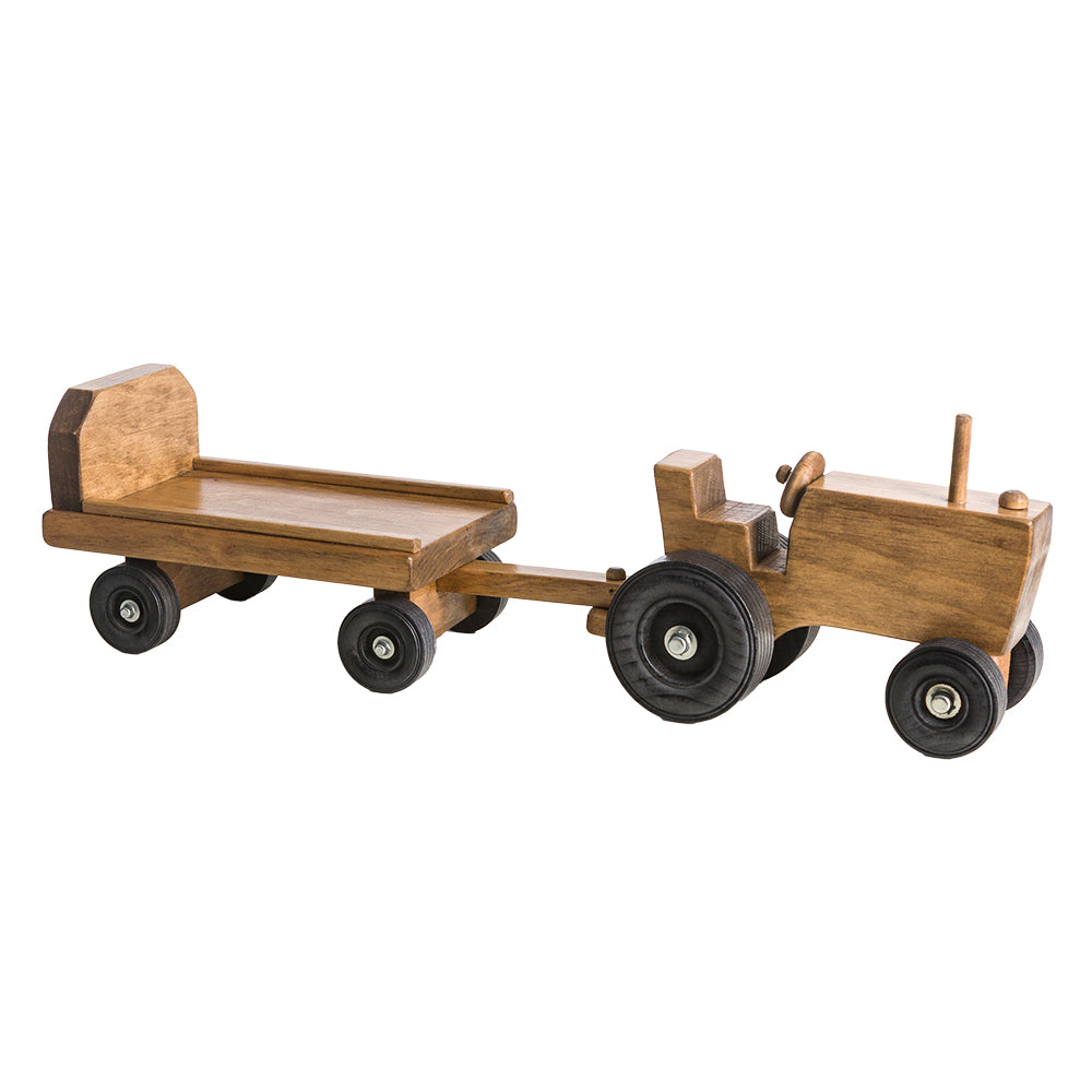 Tractor with Wagon and Hay Bales