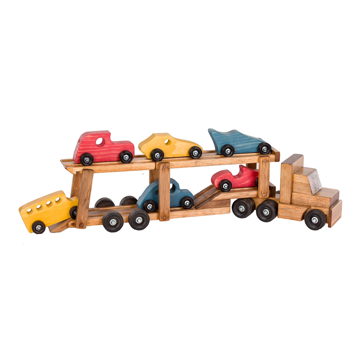 Truck with Car Carrier with 6 Cars