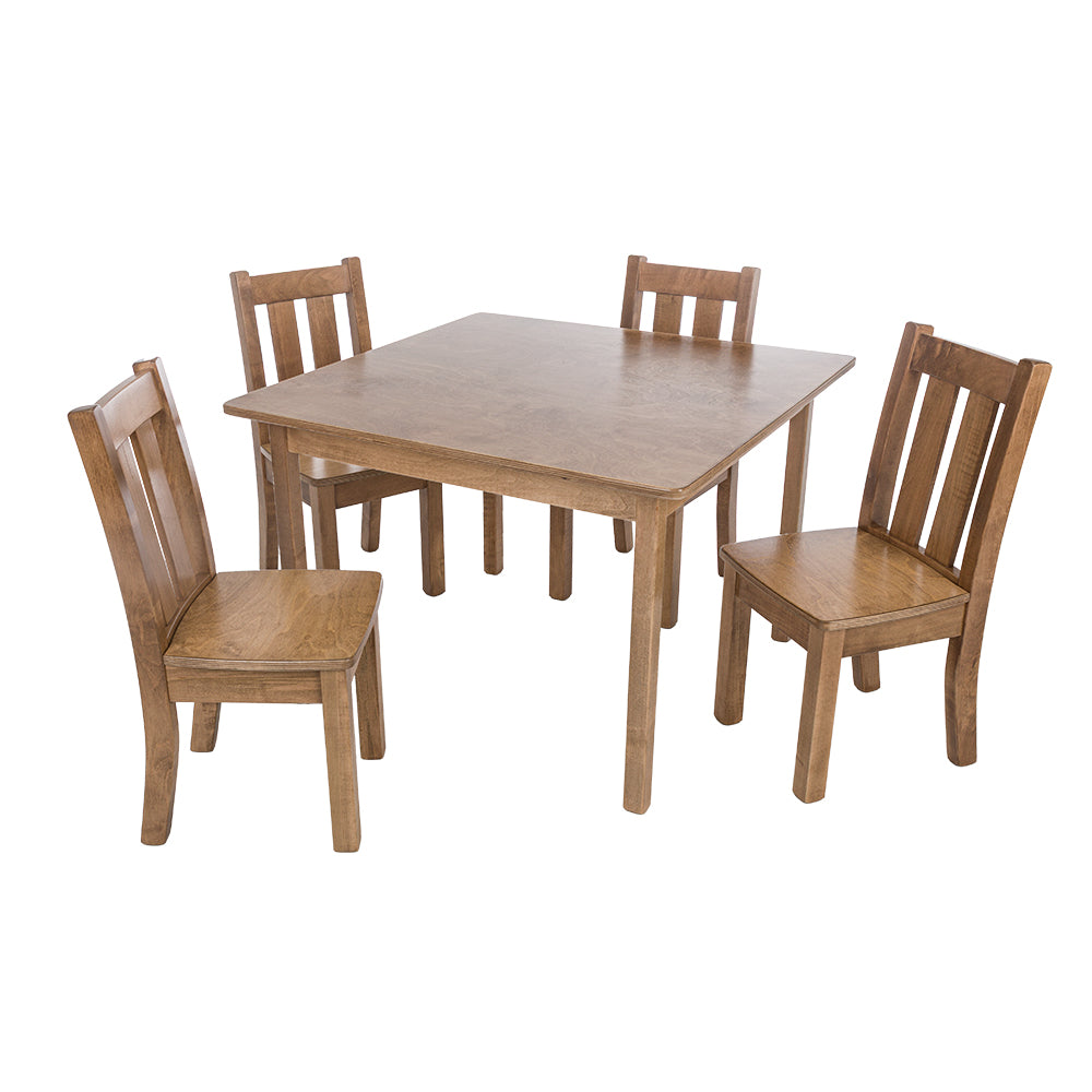 Child's 30" x 30" Table and 4 Kenwood Chairs Set