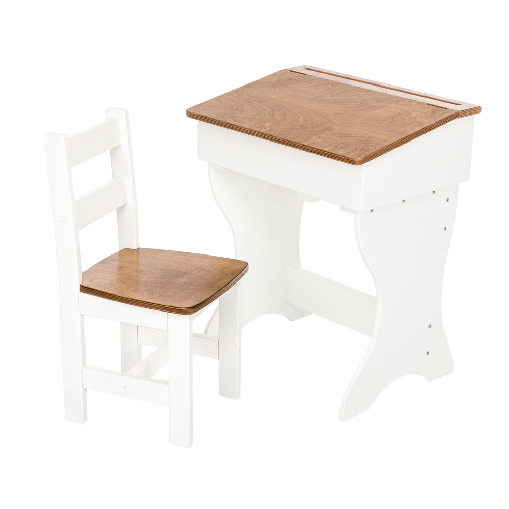 Child's Desk and Ladderback Chair Set