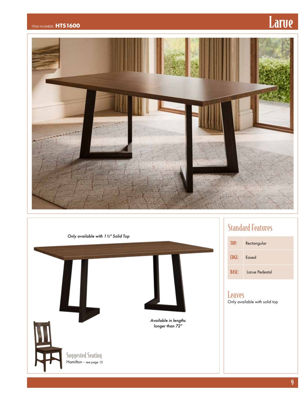 Larue Double Pedestal Table