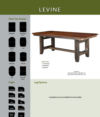 Levine Double Pedestal Table catalog page