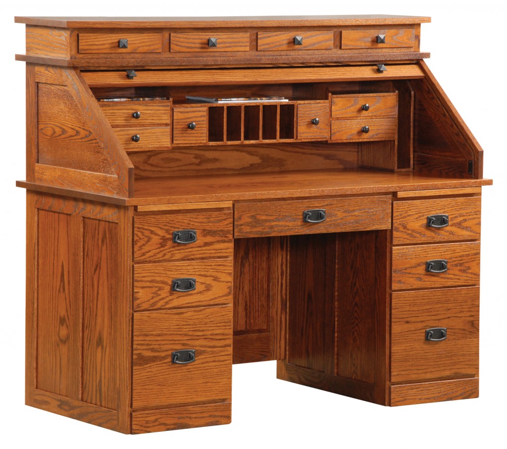 58″ Mission Deluxe Rolltop Desk