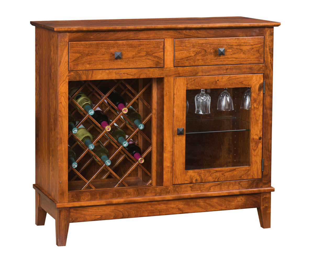 Canterbury Wine Cabinet 1 Door, 2 Drawers