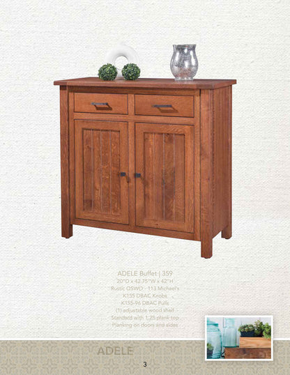 Adele Buffet W/Live Edge Top