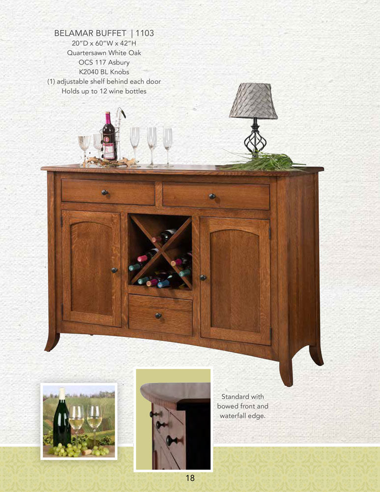 Belamar Wine Cabinet With Top