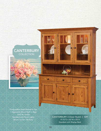 Canterbury 3 Door Hutch