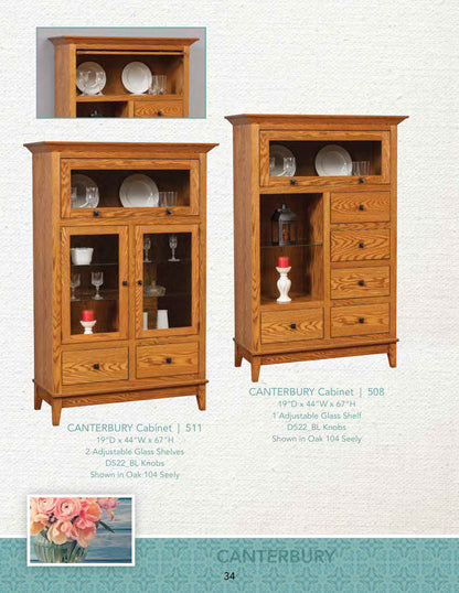 Canterbury Wine Cabinet 1 Door, 2 Drawers