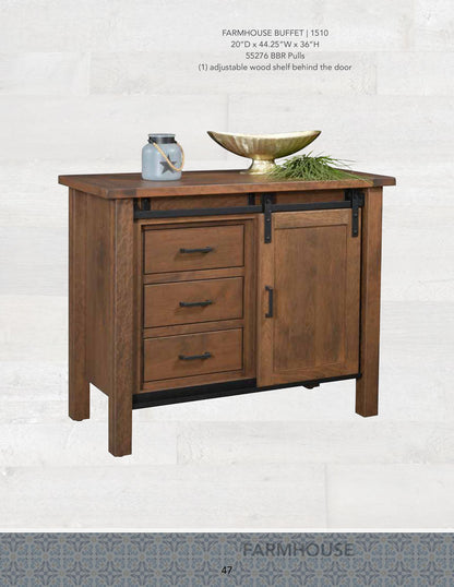 Farmhouse Buffet with Optional  Hutch – 45.75" W