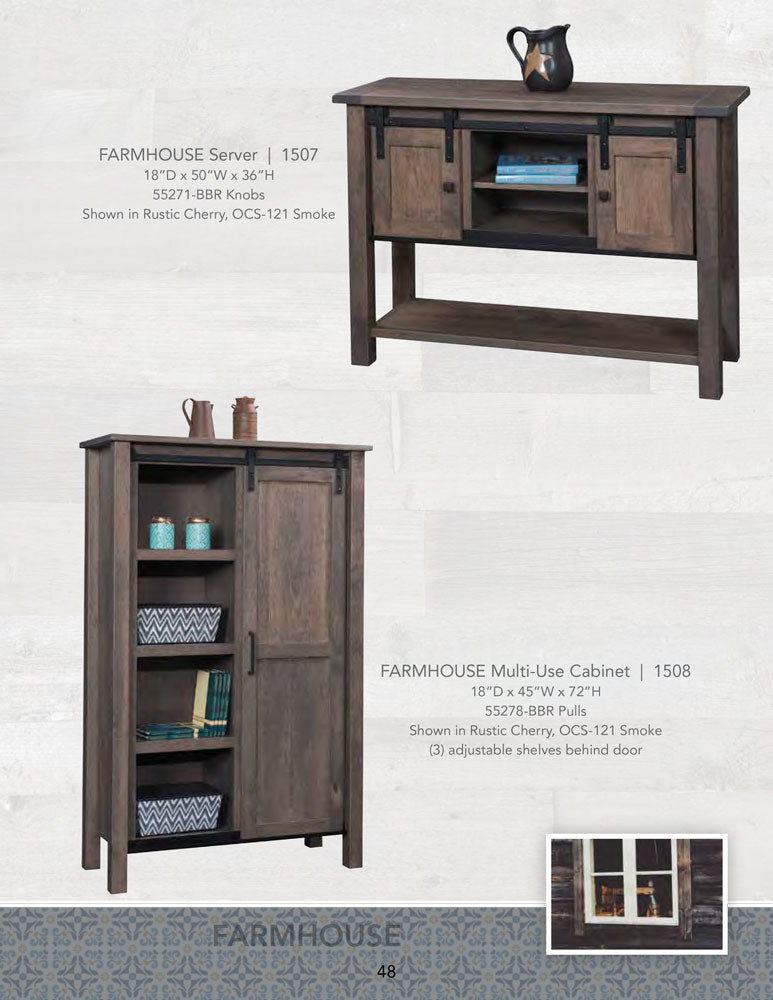 Farmhouse Buffet with Optional  Hutch – 45.75" W