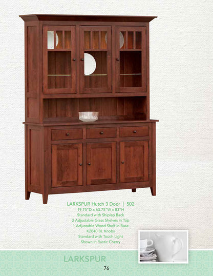 Larkspur  Buffet with Optiona 3 Doorl Hutch