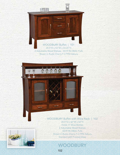 Woodbury Low Base 3 Door Buffet