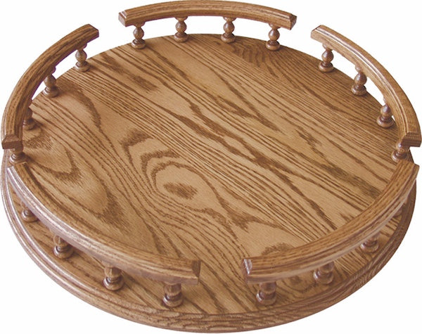 Lazy Susan With Rail – Amish Traditions