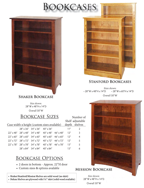 Mission Bookcase 36"