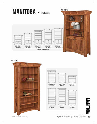 Manitoba 39" Open Bookcase