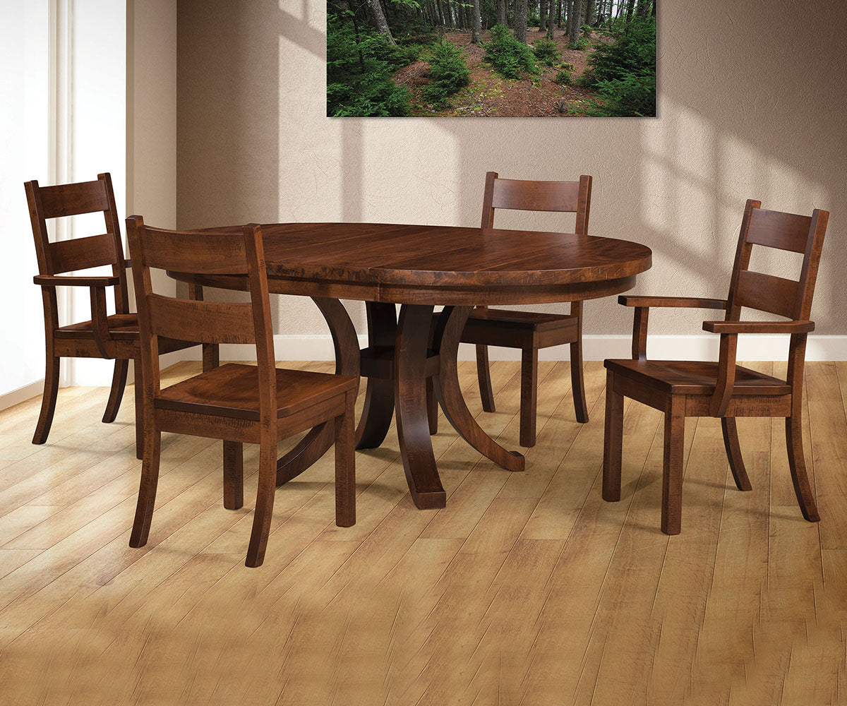 Mayfield Saw-Marked Single Pedestal Table