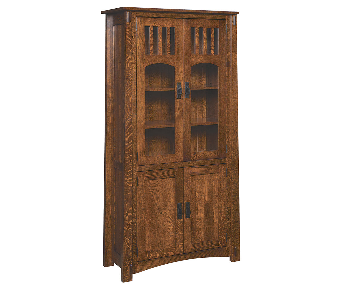 McCoy Bookcase with Glass and Panel Doors