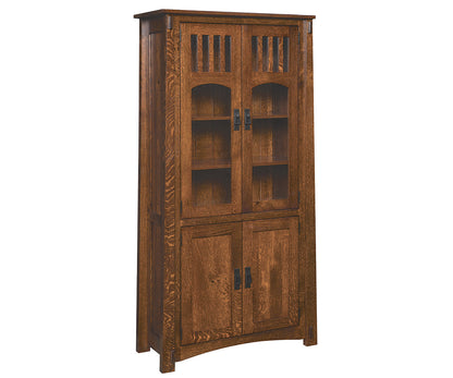 McCoy Bookcase with Glass and Panel Doors