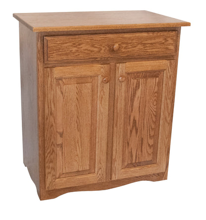 Microwave Cart on Casters With Drawer
