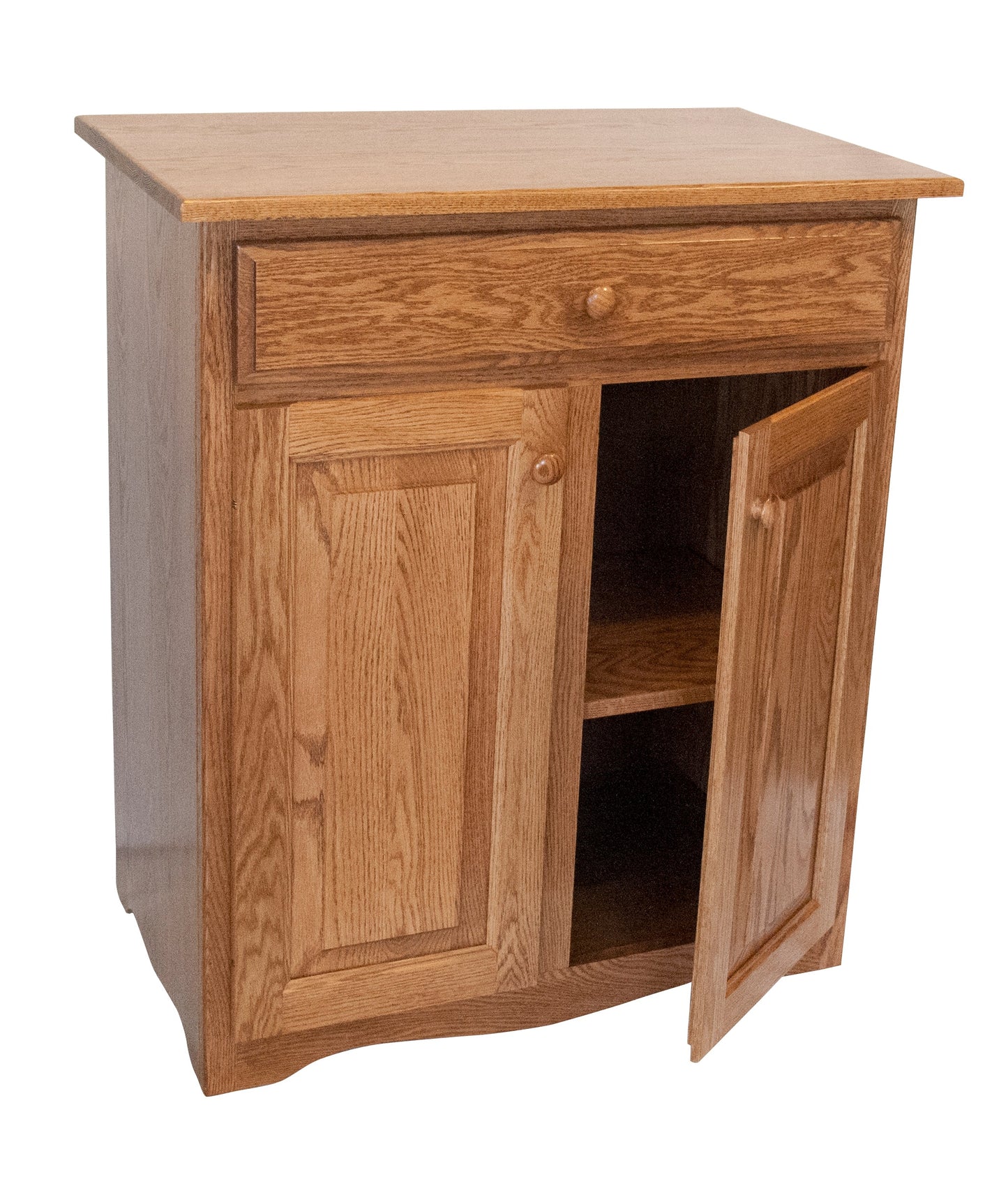 Microwave Cart on Casters With Drawer